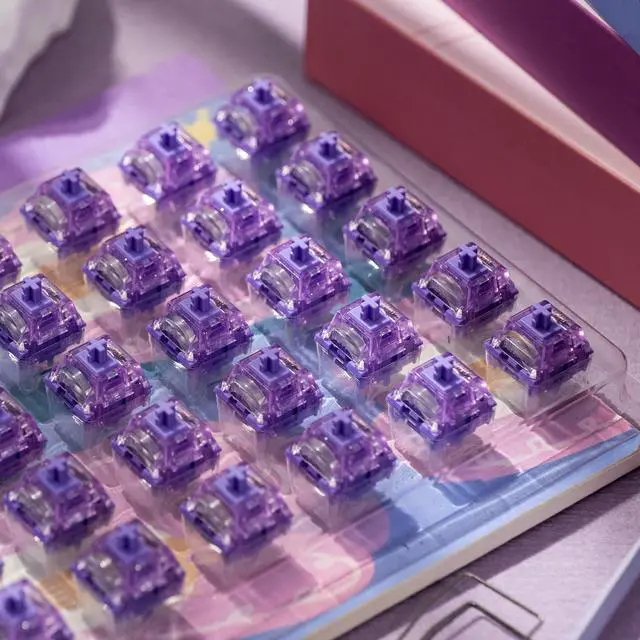 Alt view image 5 of 7 - Linear Switches Mechanical Gaming Keyboard Starlit Switch 5-Pin with LED Diffuser Pre-Lubed 45gf