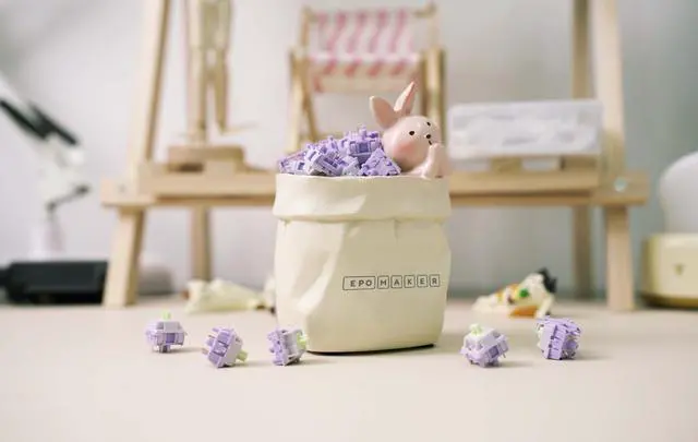 Alt view image 6 of 7 - Wisteria 39gf Linear Mechanical Keyboard Switches Set, 5 Pin Factory Lubed 100 Pieces Keyboard Switches, with POM PTFE Stem, 20.4mm Spring, Compatible with MX Keycaps for Gaming Keyboard DIY