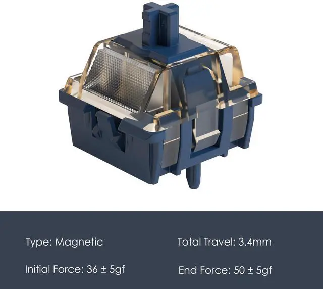 Alt view image 3 of 6 - Magnetic Switch for Rapid Trigger HE Gaming Keyboard 20mm Spring Pre-Lubed Key Switches