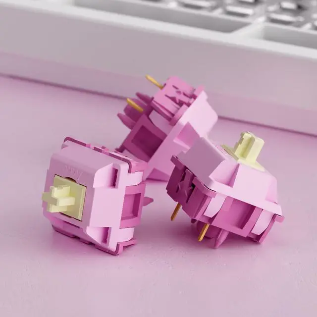 Alt view image 7 of 7 - V3 Creamy Purple Pro Keyboard Switch for Mechanical Gaming Keyboard, 5-Pin 30gf Tactile Switches Pre-Lubed Key switches(45pcs)