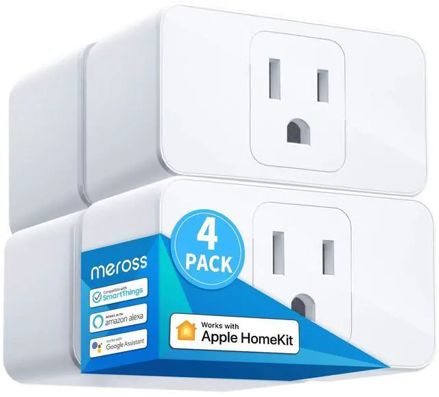 Main image of Smart Plug Mini, 15A & Reliable Wi-Fi, Support Apple HomeKit, Siri, Alexa, Echo, Google Assistant and Nest Hub, App Control, Timer, No Hub Needed, 2.4G WiFi Only, 4 Pack