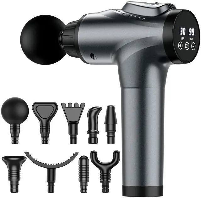 Main image of Massage Gun, Muscle Massage Gun for Athletes Handheld Electric Deep Tissue Back Massager, Percussion Massage Device for Pain Relief with 30 Speed Levels 9 Heads pcs