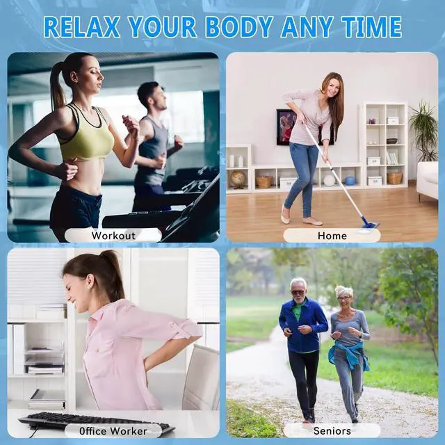 Alt view image 7 of 7 - Massage Gun, Muscle Massage Gun for Athletes Handheld Electric Deep Tissue Back Massager, Percussion Massage Device for Pain Relief with 30 Speed Levels 9 Heads pcs