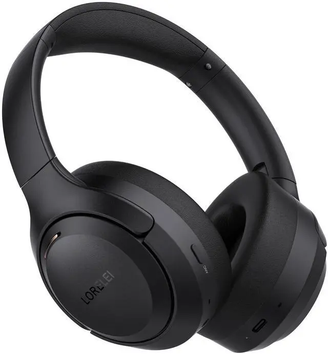 Main image of QC60 Hybrid Active Noise Cancenlling Headphones,Wireless Over Ear Bluetooth Headsets with Microphone, 60H Playtime Foldable Lightweight, Deep Bass, Memory Earmuffs, for Travel Home Office