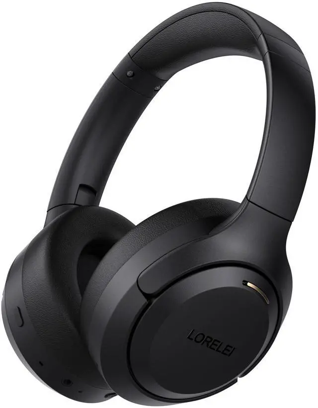 Alt view image 6 of 7 - QC60 Hybrid Active Noise Cancenlling Headphones,Wireless Over Ear Bluetooth Headsets with Microphone, 60H Playtime Foldable Lightweight, Deep Bass, Memory Earmuffs, for Travel Home Office