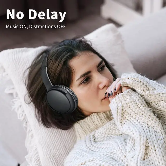 Alt view image 7 of 7 - BKM300 Wireless TV Headphones with Bluetooth USB Transmitter, Simple Operation, 165ft (50m) Wireless Range, No Static & No Delay