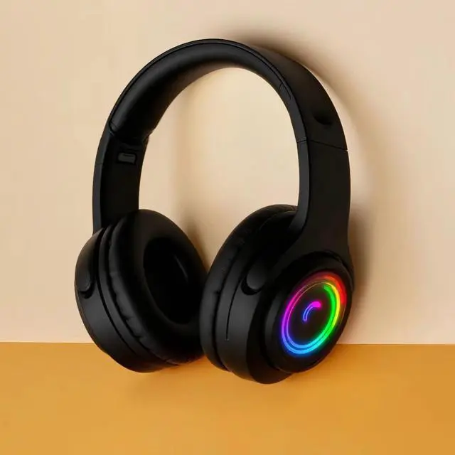 Alt view image 6 of 7 - Bluetooth Headphones Over Ear,Wireless Headphones Low Latency, Hands-Free Calls, Noise Reduction Headphones Deep Bass, HiFi Stereo Foldable Headset for Sports Travel Cellphone Tablet Office