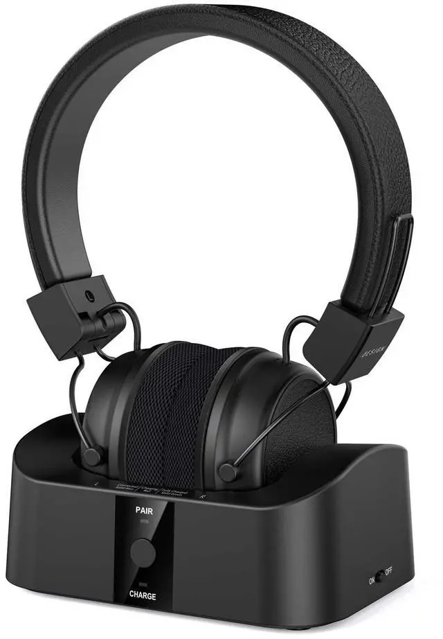 Main image of BTH02 Wireless Headphones for TV Watching with Bluetooth Transmitter Charging Dock, TV Headphones Wireless for Seniors, Bluetooth Headsets, 100ft Range No Audio Delay