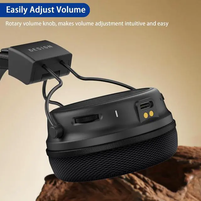 Alt view image 4 of 7 - BTH02 Wireless Headphones for TV Watching with Bluetooth Transmitter Charging Dock, TV Headphones Wireless for Seniors, Bluetooth Headsets, 100ft Range No Audio Delay