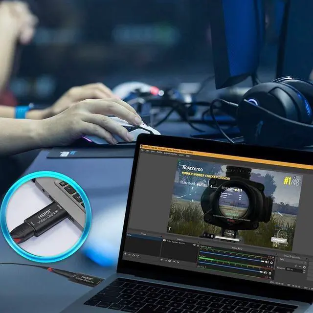 Alt view image 4 of 7 - HDMI Video Capture Card, 4K HDMI to USB Capture Card Full HD 1080P 30fps, Record via DSLR, Camcorder, Action Cam for Live Streaming, Compatible with Nintendo Switch, PS4, Xbox One, PC