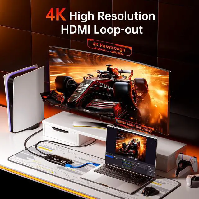 Alt view image 3 of 7 - HDMI Capture Card for Streaming, Full HD 1080P 60FPS Capture USB 3.0 Game Audio Video Capture Card,for Streaming Camera/Xbox/PS4/PS5/Switch/PC