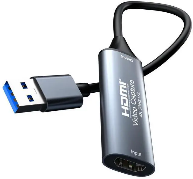 4K 30FPS HDMI Video Capture Card,Video Recording Card HDMI USB 3.0 for Gaming Live Streaming TV Recorder, for Windows Android Mac OS System VLC,OBS,Amcap,PS5,Switch,Xbox