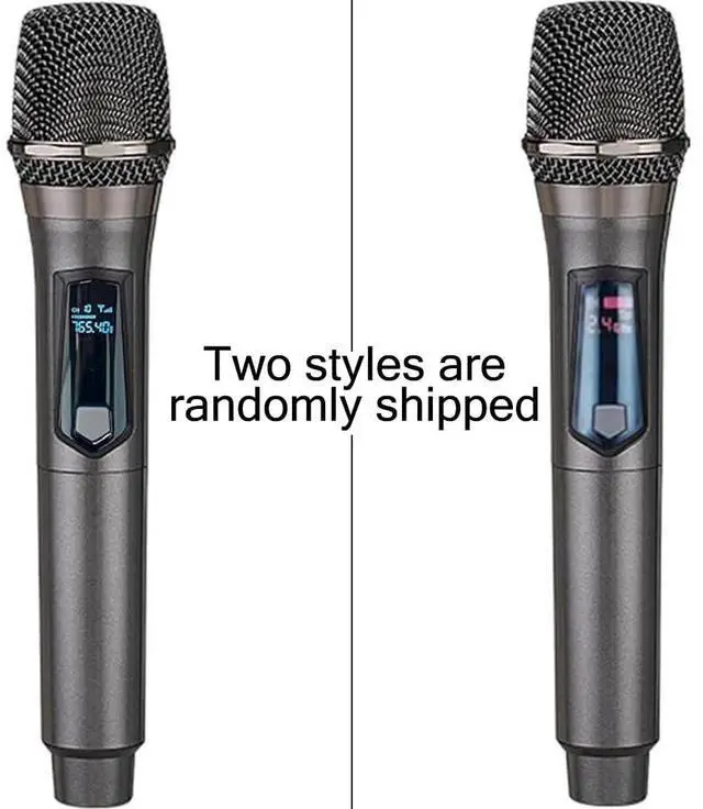 Alt view image 2 of 7 - Wireless Microphone, Rechargeable Fixed Frequency Wireless Dual Microphone, Dual Handheld Dynamic Microphone,Karaoke Singing, Weddings DJ,Party, Church, Classroom use, 200 feet, Gray