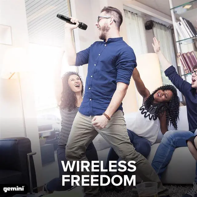 Alt view image 4 of 6 - Wireless Microphone System UHF Handheld Rechargeable Cordless Mic with Receiver for Karaoke Singing DJ Performance PA Speaker Mixer 50M Range Plug Play (GMU-M100)