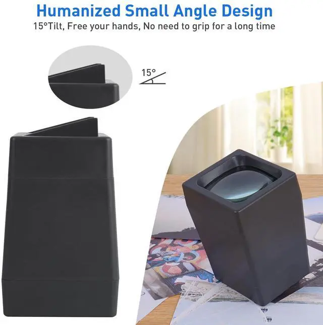 Alt view image 4 of 7 - 35mm Slide Film Viewer, 2X Magnification Slide Viewer, Desk Top LED Lighted Illuminated Viewing Old Slides (2 AAA Batteries Included)