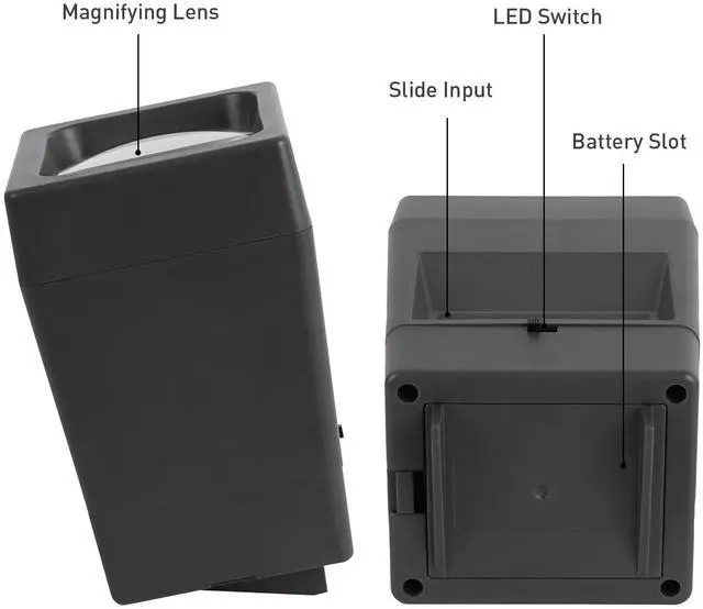 Alt view image 6 of 7 - 35mm Slide Film Viewer, 2X Magnification Slide Viewer, Desk Top LED Lighted Illuminated Viewing Old Slides (2 AAA Batteries Included)