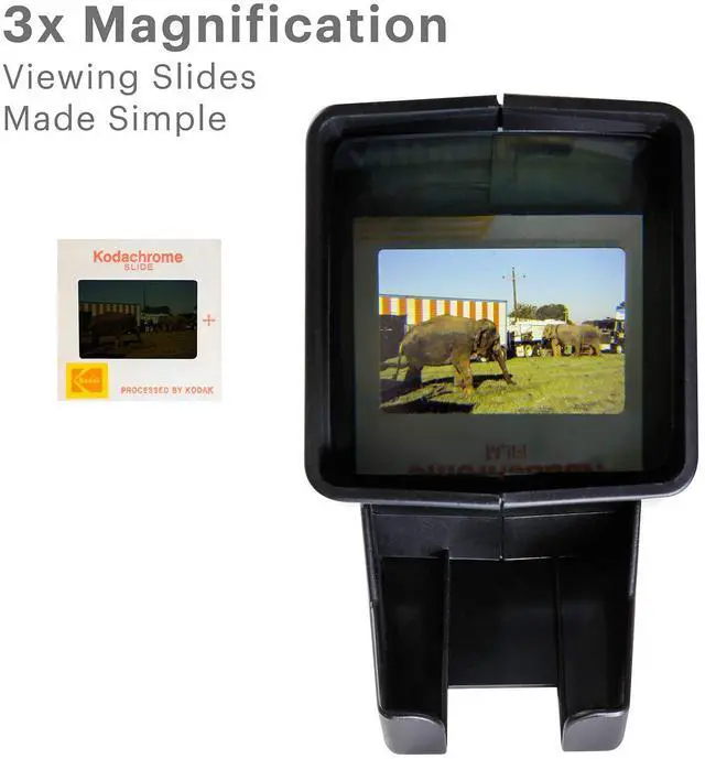 Alt view image 2 of 7 - 35mm Slide and Film Viewer - Battery Operation, 3X Magnification, LED Lighted Viewing for 35mm Slides & Film Negatives