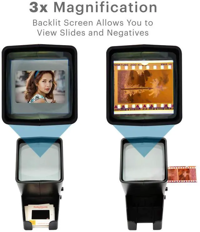 Alt view image 4 of 7 - 35mm Slide and Film Viewer - Battery Operation, 3X Magnification, LED Lighted Viewing for 35mm Slides & Film Negatives