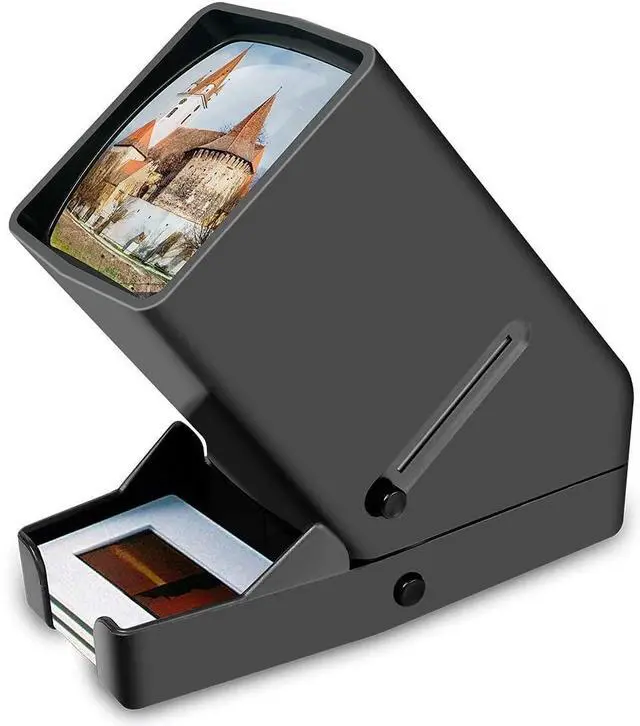 Alt view image 4 of 7 - 35mm Slide Viewer, 3X Magnification and Desk Top LED Lighted Illuminated Viewing and Battery Operation-for 35mm Slides & Positive Film Negatives(4AA Batteries Included)