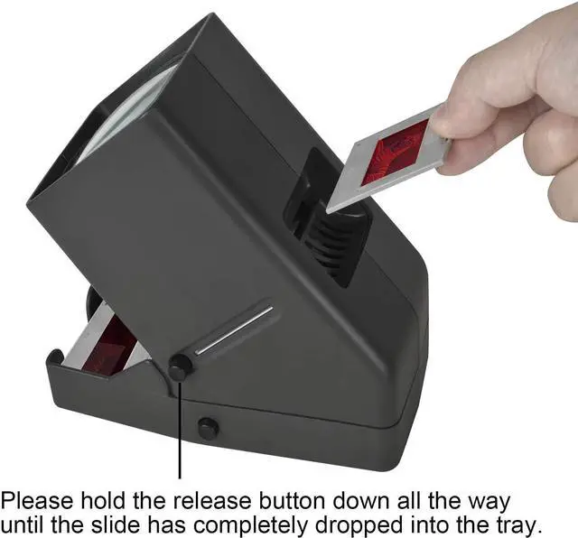Alt view image 5 of 7 - 35mm Slide Viewer, 3X Magnification and Desk Top LED Lighted Illuminated Viewing and Battery Operation-for 35mm Slides & Positive Film Negatives(4AA Batteries Included)