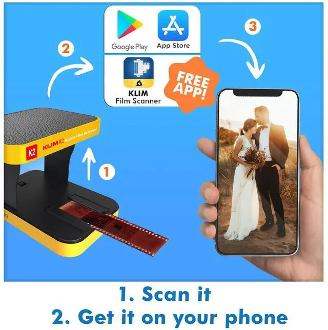 Alt view image 3 of 7 - K2 Mobile Film Scanner 35mm + New + Positive & Negative Scanner + Slide Scanner + Photo Scanner + 35mm Color Film Developing Kit Essential + Your own 35mm Film Developing Service at Home