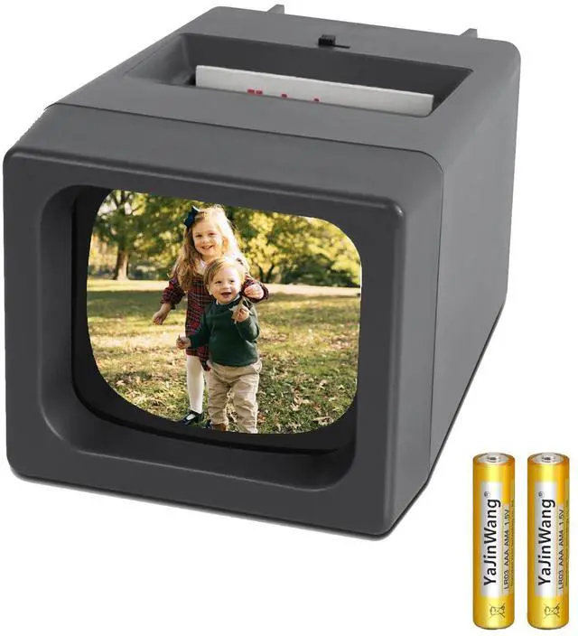 Main image of 35mm Slide Film Viewer, 2X Magnification Slide Viewer, Desk Top LED Lighted Illuminated Viewing Old Slides (2 AAA Batteries Included)