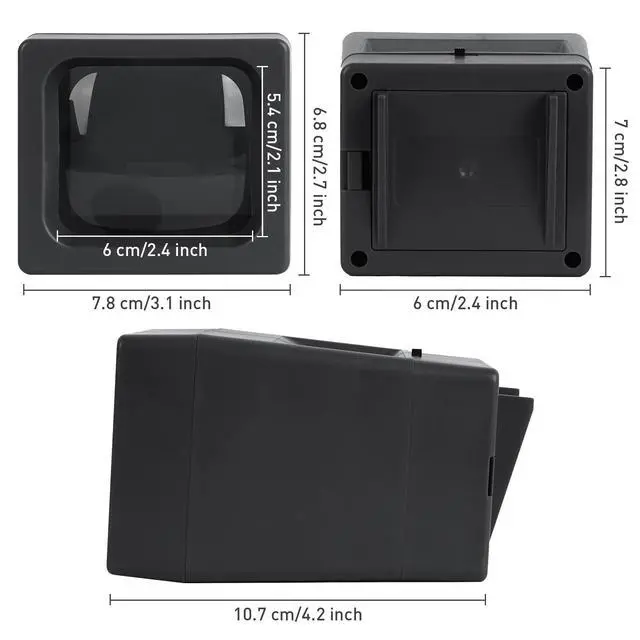 Alt view image 7 of 7 - 35mm Slide Film Viewer, 2X Magnification Slide Viewer, Desk Top LED Lighted Illuminated Viewing Old Slides (2 AAA Batteries Included)