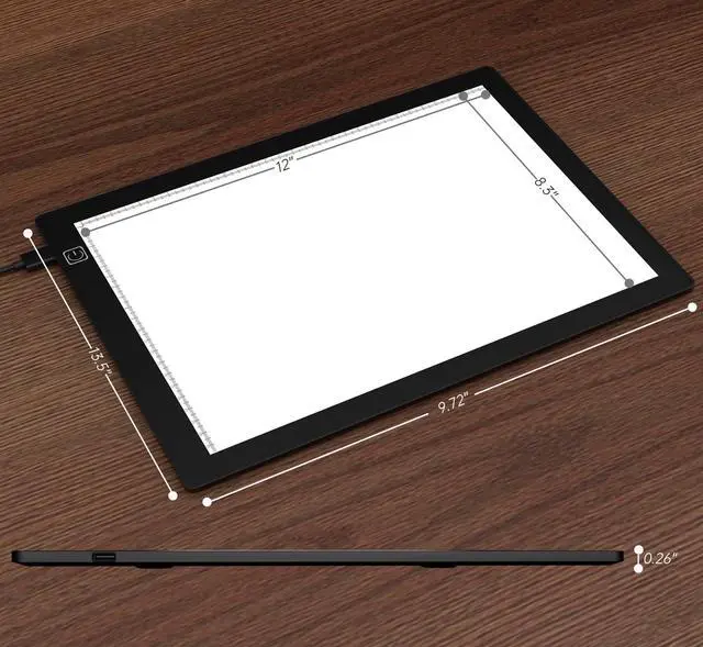 Alt view image 7 of 7 - Slide Viewer Light Box 5600K 12x8 Ultra-Thin Adjustable Brightness Backlight for Slides and Film Negative Scanning