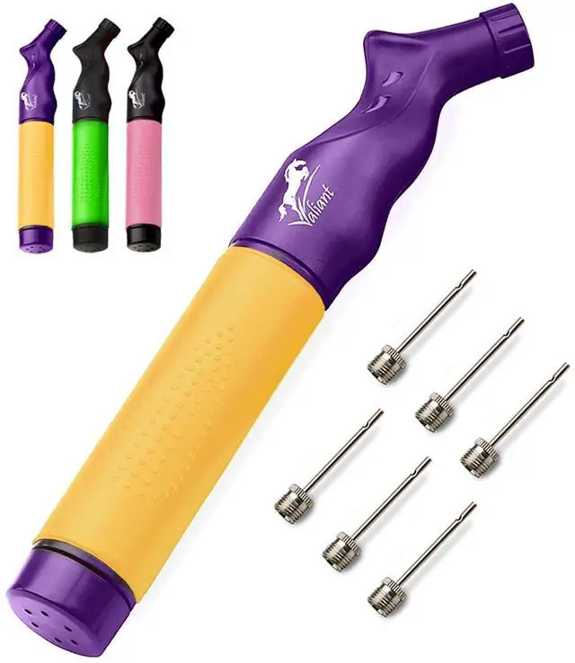 Main image of Sports Ball Pump Inflator with 5 Needles (Pin), Dual Action Hand Held Portable Air Pump with pins to Inflate Soccer Ball, Football, Volleyball, Rugby,Netball & Basketball (UR-0HGU-0CTL)