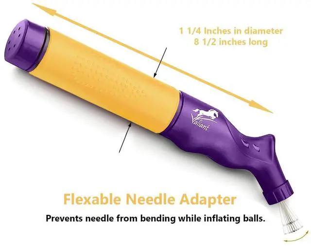 Alt view image 3 of 5 - Sports Ball Pump Inflator with 5 Needles (Pin), Dual Action Hand Held Portable Air Pump with pins to Inflate Soccer Ball, Football, Volleyball, Rugby,Netball & Basketball (UR-0HGU-0CTL)