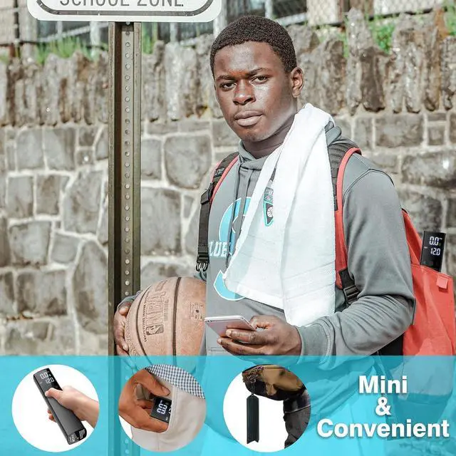 Alt view image 6 of 6 - Electric Ball Pump,Smart Air Pump Portable Fast Inflation Accurate Pressure Gauge and Digital LCD Display for All Sport Balls Basketball Football Volleyball Balloon Swim Ring(2Pin & 2Nozzle & 1Spout)