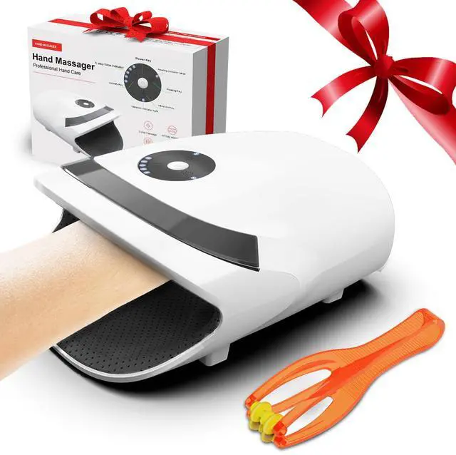 Main image of Hand Massager with Compression & Heating,Valentines Day Gifts for Her Him,Electric Hand Massager for Arthritis and Carpal Tunnel,Gifts for Women Men Her Him(White)