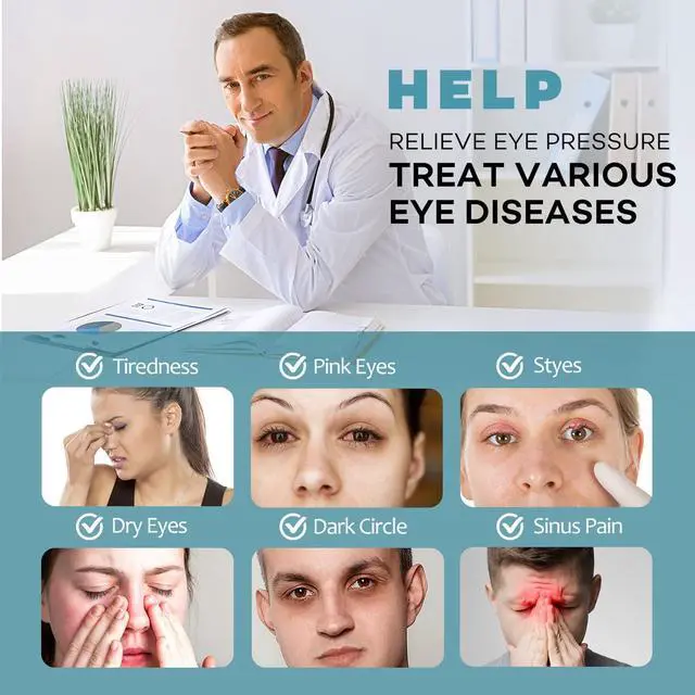 Alt view image 2 of 7 - Heated Eye Mask, Warm Eye Compress Mask, USB Electric Eye Heating Pad with Temperature & Timer Control, Dry Eye Mask for Dry Eyes Blepharitis Sinus Migraine Stye MGD Puffiness Gray