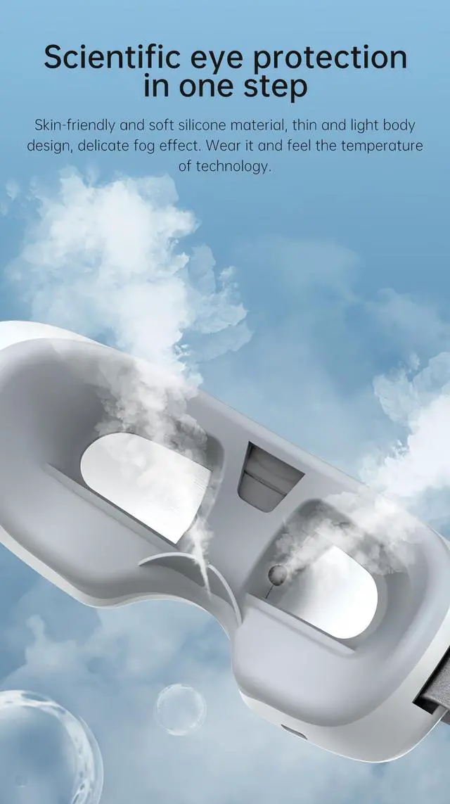 Alt view image 5 of 7 - Eye Steamer for Dry Eye, Steam Therapy Mask 2 Levels, Adjustable Steam Eye Massager with Heat, Smart Hot & Cold Nano Mist Eye Moisturizing, Gifts for Women Men Mom Dad