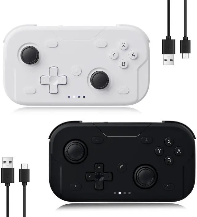 Main image of 2 Pack Wireless Pocket Controller for Nintendo Switch/Switch 2/Android/iOS/PC/Steamdeck, Joystick Lift and Down Design, Bluetooth Gamepad with 6-axis Gyroscope/Turbo/Vibration/ 1000Hz