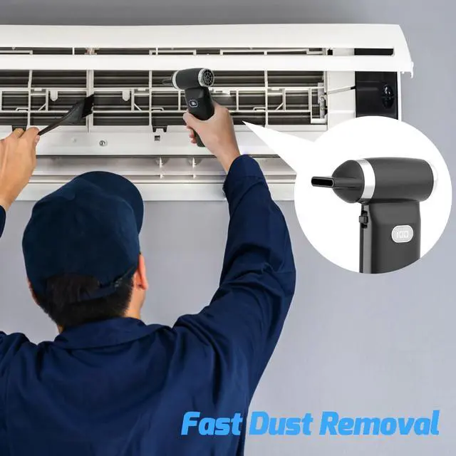 Alt view image 5 of 7 - Compressed Air Duster, Electric Dust Blower, High-Speed Electric Air Duster, 6000mAh Rechargeable Mini Jet Blower, 100 Gear Adjustable 110000RPM, PC Cleaning Set for Laptops, Keyboards, Cars