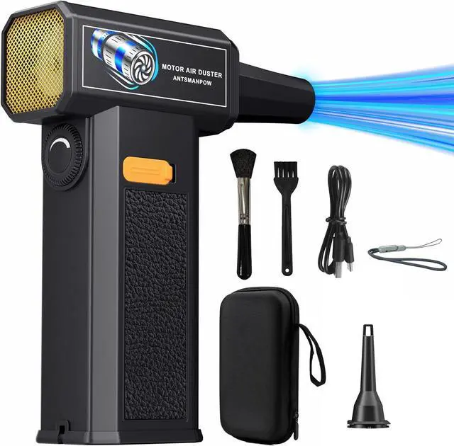 Main image of Electric Air Duster 150000RPM - Cordless Compressed Air Duster with Stepless Adjustable, Brushless Motor Blower for Computer Keyboard, Car, Home & Multi-Surface Cleaning