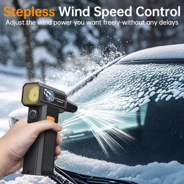 Alt view image 7 of 7 - Electric Air Duster 150000RPM - Cordless Compressed Air Duster with Stepless Adjustable, Brushless Motor Blower for Computer Keyboard, Car, Home & Multi-Surface Cleaning