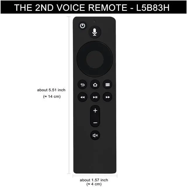 Alt view image 4 of 6 - Replacement Voice Remote Control L5B83H with Power and Volume Control | Fit for Amazon-TV-cube, Amazon-TV-Stick, Amazon-Stick-4K, and Amazon-TVs