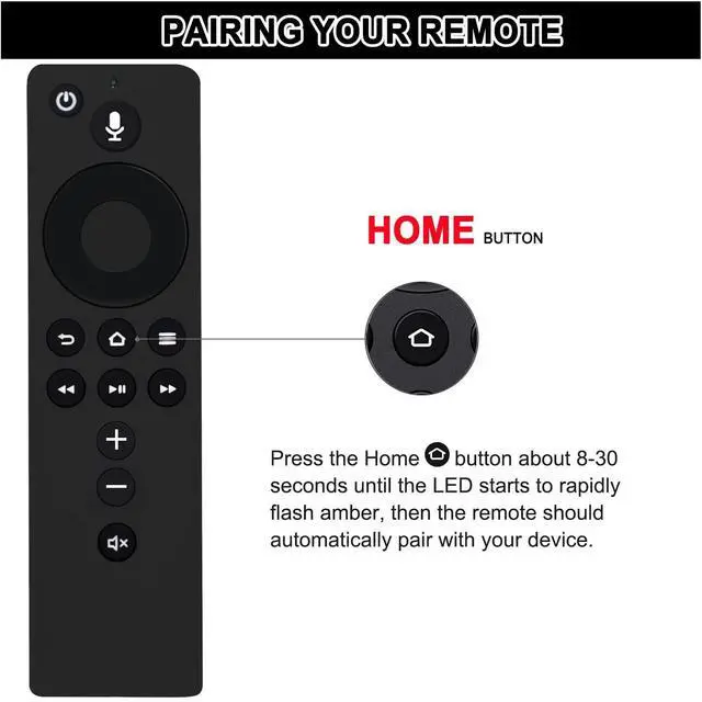 Alt view image 5 of 6 - Replacement Voice Remote Control L5B83H with Power and Volume Control | Fit for Amazon-TV-cube, Amazon-TV-Stick, Amazon-Stick-4K, and Amazon-TVs
