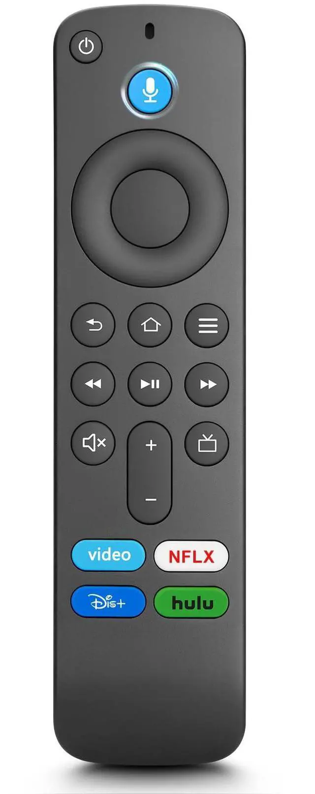 Main image of Voice Remote Replacement for Fire TV Stick, Cube & Amazon Fire TVs | One-Touch Access to Your Favorites Voice Remote with NFLX, Dis+, Hulu & Video Shortcut Keys for Fire TV Stick/Cube