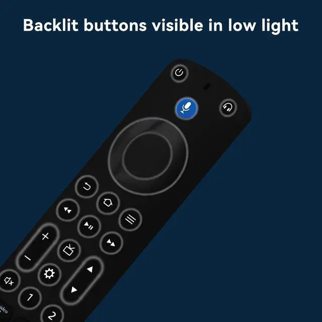 Alt view image 2 of 7 - Voice Remote Pro with Backlit Button, Replacement for Fire Smart-TV-Stick, TV Cube, Compatible with Insignia/Toshiba/Omni/Pioneer Fire Smart TVs, with Remote Finder, Tv Controls