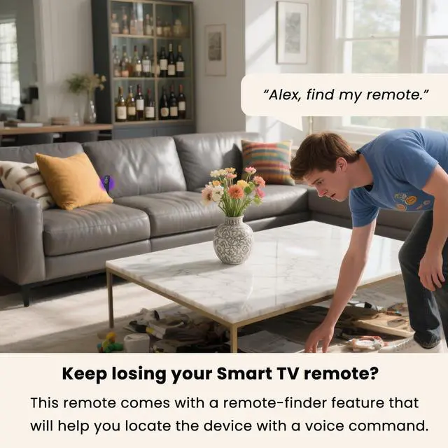 Alt view image 4 of 7 - Voice Remote Pro with Backlit Button, Replacement for Fire Smart-TV-Stick, TV Cube, Compatible with Insignia/Toshiba/Omni/Pioneer Fire Smart TVs, with Remote Finder, Tv Controls
