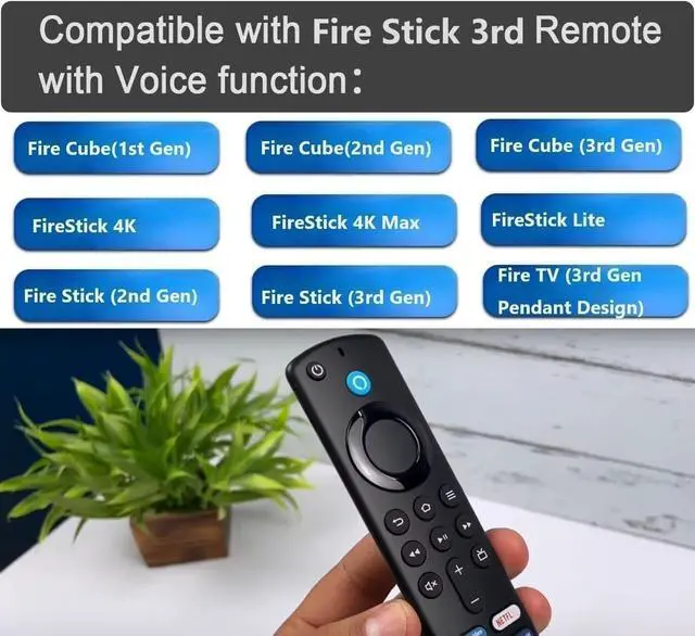 Alt view image 2 of 7 - Amazon Fire Stick Remote Replacement Control Fit for Fire Stick 2nd Gen, 3rd Gen, Lite, 4K,4K MAX Fire Cube (1st Gen, 2nd Gen, 3nd Gen), Fire (3rd Gen PendantDesign) 3nd 7.22