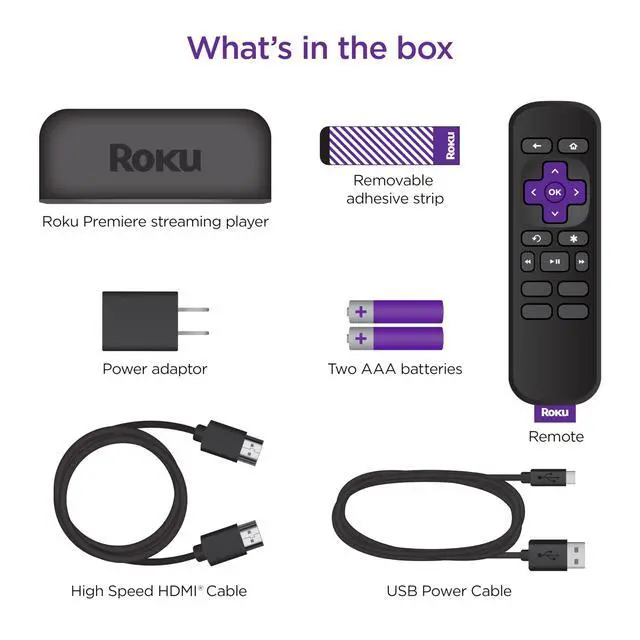 Alt view image 5 of 7 - Premiere | HD/4K/HDR Streaming Media Player, Simple Remote and Premium HDMI Cable, Black