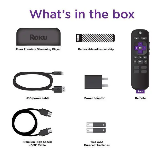 Alt view image 7 of 7 - Premiere | HD/4K/HDR Streaming Media Player, Simple Remote and Premium HDMI Cable, Black