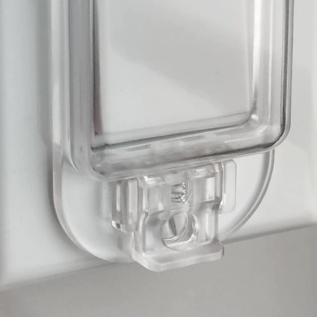 Alt view image 5 of 7 - 4 Pack Rocker Light Switch Cover Guard, Baby Proof, Clear Wall Switch Protector, Prevents Accidental On/Off, Protects Circuits from Kids & Pets, Easy Install, Screws Included