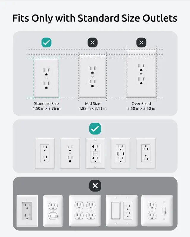 Alt view image 4 of 7 - Flat Plug Power Strip 3ft, Outlet Cover Extension Cord with 5 Outlets and 4 USB Ports, 1440J Surge Protector, 10A/1250W, White Flat Wall Plug Extension Cord Ideal for Home Office Furniture