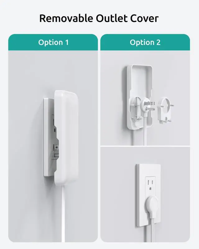 Alt view image 5 of 7 - Flat Plug Power Strip 3ft, Outlet Cover Extension Cord with 5 Outlets and 4 USB Ports, 1440J Surge Protector, 10A/1250W, White Flat Wall Plug Extension Cord Ideal for Home Office Furniture