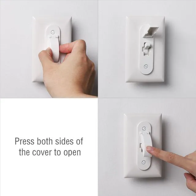 Alt view image 3 of 7 - Wall Switch Guard, Child Proof Light Switch Cover Guard | Toggle Style | Light Switch Protection | Keep Toggle Switch in On or Off Position | 1 Pack, White